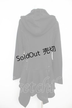 画像2: Rozen Kavalier / 鍵チャーム裏起毛フリルパーカー  黒 Y-26-02-13-137-OO-OP-SZ-ZY