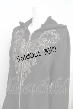 画像3: Rozen Kavalier / 鍵チャーム裏起毛フリルパーカー  黒 Y-26-02-13-137-OO-OP-SZ-ZY