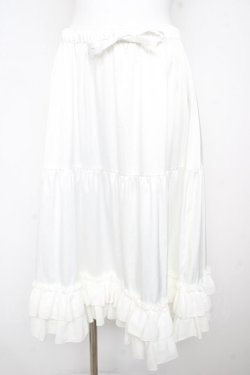 画像1: axes femme kawaii / ミディフリルペチスカート M 白 Y-26-02-13-138-AX-SK-SZ-ZY