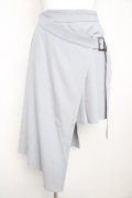 axes femme POETIQUE / ラップデザインプリーツスカート M グレー Y-26-02-13-141-AX-BL-SZ-ZY