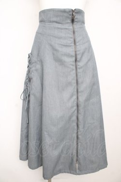 画像1: axes femme / ウエストデザインジップスカート F ブルー Y-26-02-13-142-AX-SK-SZ-ZY