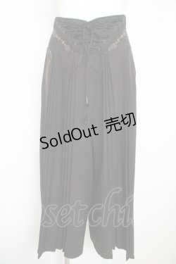 画像1: Rozen Kavalier / プリーツ袴ワイドパンツ  黒 Y-26-02-13-148-OO-PA-SZ-ZY