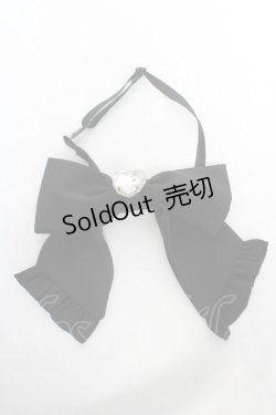 画像1: DearMyLove / キラキラビジューフリルリボン  黒 Y-26-02-13-019-EL-ZA-SZ-ZY