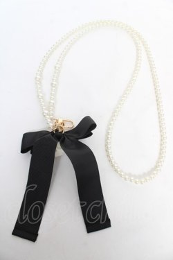 画像2: Maison de FLEUR / ローズグログランリボンパールチェーン F ブラック Y-26-02-13-020-LO-ZA-SZ-ZY