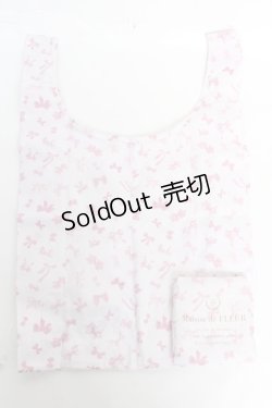 画像1: Maison de FLEUR / リボンプリントエコバッグ F ピンク Y-26-02-13-021-LO-BG-SZ-ZY