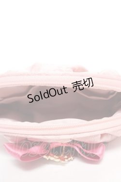 画像3: Maison de FLEUR / ロココラウンドタックポーチ F ダークピンク Y-26-02-13-023-LO-ZA-SZ-ZY