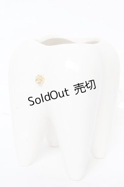 画像1: Q-pot. / TOOTH型　歯ブラシスタンド  ホワイト Y-26-02-13-025-QP-ZA-SZ-ZY