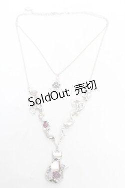 画像2: axes femme / 猫モチーフ×リボンネックレス F シルバー Y-26-02-13-003-AX-AC-SZ-ZY