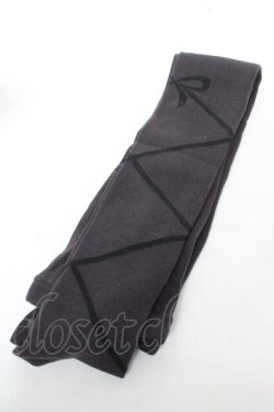 画像1: axes femme / レースアップリボン柄タイツ  グレー Y-26-02-13-034-AX-ZA-SZ-ZY