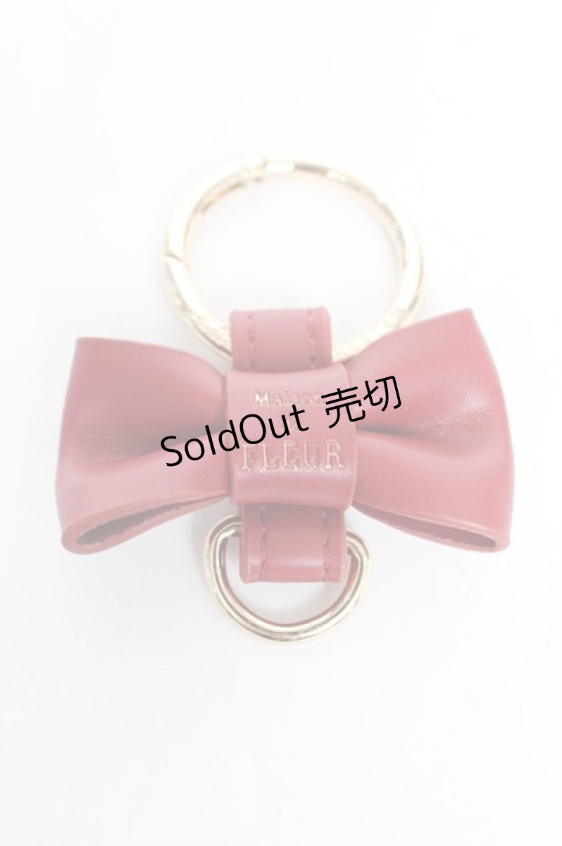 画像1: Maison de FLEUR / リボンキーリング F レッド Y-26-02-13-004-LO-ZA-SZ-ZT636-F005 (1)
