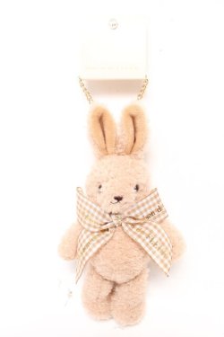 画像1: Maison de FLEUR / 阪急西宮ガーデンズ限定ラビットチャーム F ベージュ Y-26-02-13-043-LO-BG-SZ-ZY
