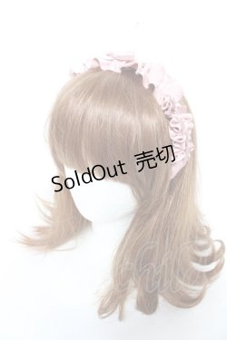 画像1: m petit by misako / ギャザーリボンカチューシャ  中桃 Y-26-02-13-051-LO-AC-SZ-ZY