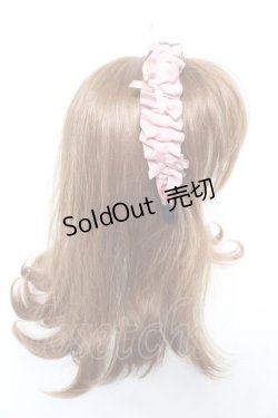 画像3: m petit by misako / ギャザーリボンカチューシャ  中桃 Y-26-02-13-051-LO-AC-SZ-ZY