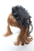 axes femme / リボンフリルミニハット  黒 Y-26-02-13-052-AX-AC-SZ-ZY