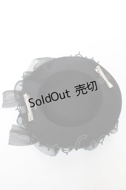 画像3: axes femme / リボンフリルミニハット  黒 Y-26-02-13-052-AX-AC-SZ-ZY