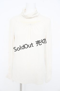 画像1: axes femme / 袖モチーフ付きタートル L 生成り Y-26-02-15-001-AX-TO-IG-ZS