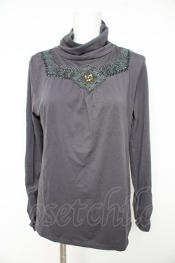 画像1: axes femme / 胸元ビジュータートル L グレー Y-26-02-15-050-AX-TO-IG-ZY