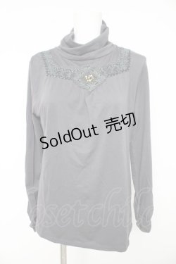 画像1: axes femme / 胸元ビジュータートル L グレー Y-26-02-15-050-AX-TO-IG-ZY