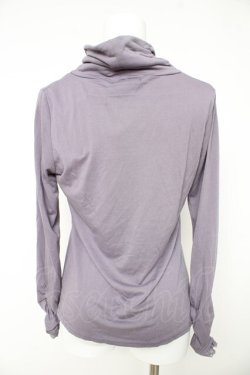 画像2: axes femme / レース重ねタートルネックカットソー M パープル Y-26-02-15-051-AX-TO-IG-ZY