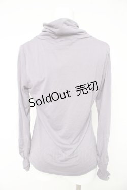 画像2: axes femme / レース重ねタートルネックカットソー M パープル Y-26-02-15-051-AX-TO-IG-ZY