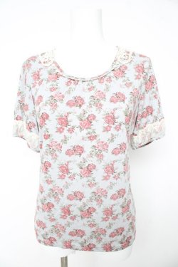 画像1: axes femme / 花柄インナープルオーバー M グレー Y-26-02-15-052-AX-TO-IG-ZY