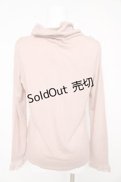 画像2: axes femme / パール配色ベロアはしごリボンカットソー M ピンク Y-26-02-15-055-AX-TO-IG-ZY