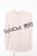 axes femme / ハイネックレースフリル切替プルオーバー M ピンク Y-26-02-15-058-AX-TO-IG-ZY