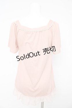 画像2: axes femme / フラワーレースTシャツ M ピンク Y-26-02-15-064-AX-TO-IG-ZY