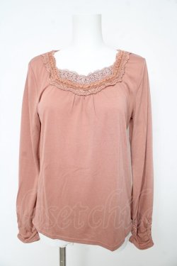 画像1: axes femme / パール使いインナープルオーバー L ピンク Y-26-02-15-065-AX-TO-IG-ZY