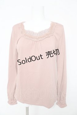 画像1: axes femme / パール使いインナープルオーバー L ピンク Y-26-02-15-065-AX-TO-IG-ZI