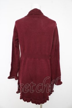 画像2: axes femme / カーディガン風レイヤードトップス M ワイン×アイボリー Y-26-02-15-068-AX-TO-IG-ZY