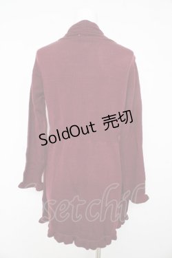 画像2: axes femme / カーディガン風レイヤードトップス M ワイン×アイボリー Y-26-02-15-068-AX-TO-IG-ZT0220E