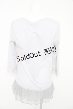 画像2: axes femme / ドットフリルチュールカットソー M ラベンダー Y-26-02-15-071-AX-TO-IG-ZY