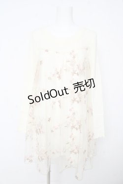 画像1: axes femme / チュール付きチュニック M アイボリー Y-26-02-15-076-AX-OP-IG-ZT0220E