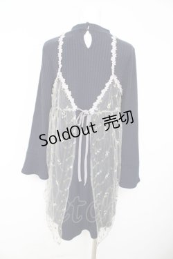 画像2: axes femme / チュール重ね着ニットワンピース M ネイビー Y-26-02-15-077-AX-OP-IG-ZY