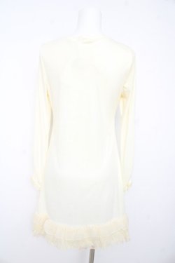 画像2: axes femme / 立体シフォン薔薇ロングインナーカットソー M アイボリー Y-26-02-15-081-AX-TO-IG-ZY