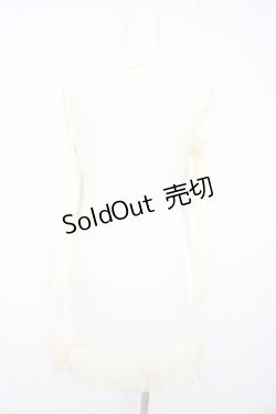 画像2: axes femme / 立体シフォン薔薇ロングインナーカットソー M アイボリー Y-26-02-15-081-AX-TO-IG-ZY