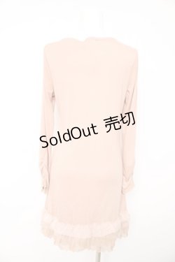 画像2: axes femme / 立体シフォン薔薇ロングインナーカットソー  ピンク Y-26-02-15-083-AX-TO-IG-ZY