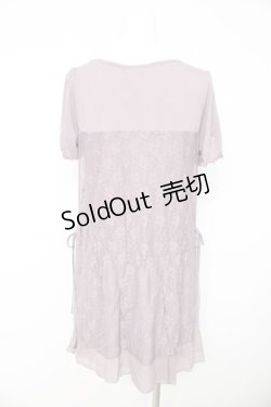 画像2: axes femme / レース重ね半袖ワンピース Ｍ ラベンダー Y-26-02-15-084-AX-OP-IG-ZY