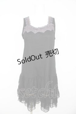 画像1: axes femme / ティアードロングタンクトップ M クロ Y-26-02-15-085-AX-TO-IG-ZY