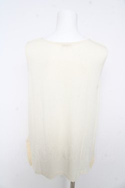 画像2: axes femme / レースシフォンレイヤードタンクトップ M アイボリー Y-26-02-15-086-AX-TO-IG-ZY