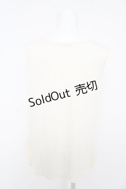 画像2: axes femme / レースシフォンレイヤードタンクトップ M アイボリー Y-26-02-15-086-AX-TO-IG-ZY