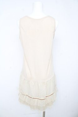 画像2: axes femme / ラウンドレースニットトップス M アイボリー Y-26-02-15-087-AX-TO-IG-ZY