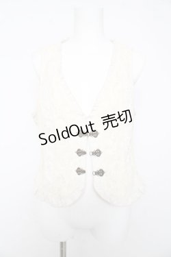 画像1: axes femme / ビットデザインレースベスト M 生成り Y-26-02-15-093-AX-TO-SZ-ZY