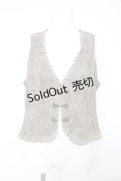 画像1: axes femme / ビットデザインレースベスト M カーキ Y-26-02-15-094-AX-TO-SZ-ZY