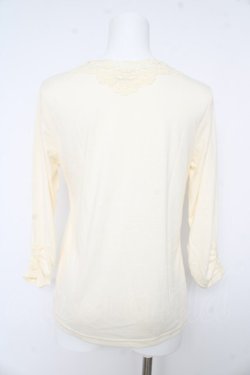 画像2: axes femme / Vネックレーストップス M アイボリー Y-26-02-15-009-AX-TO-IG-ZY