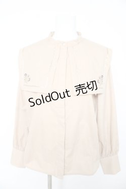 画像1: axes femme / ビッグセーラーロングブラウス F ベージュ Y-26-02-15-095-AX-BL-SZ-ZS