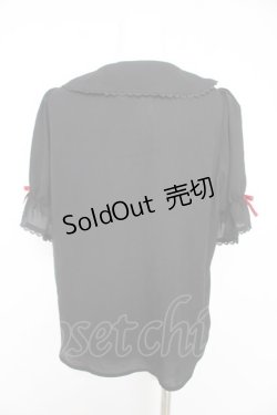 画像2: axes femme kawaii / ベリーズピクニック 半袖ブラウス M 黒 Y-26-02-15-096-AX-BL-SZ-ZY