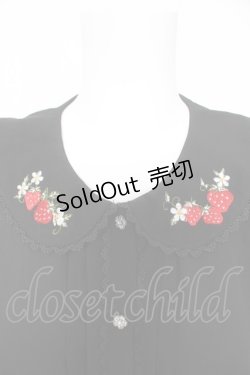 画像3: axes femme kawaii / ベリーズピクニック 半袖ブラウス M 黒 Y-26-02-15-096-AX-BL-SZ-ZY