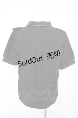 画像2: axes femme POETIQUE / バタフライ刺繍襟半袖ブラウス M 黒 Y-26-02-15-098-AX-BL-SZ-ZY